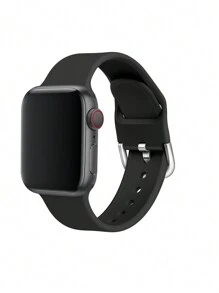 1入組運動帶適用於Apple Watch38mm40mm41mm42mm44MM45mm49mm軟矽膠替換錶帶適用於Apple Watch系列87654321男士女性 - 黑色 - 查看 9