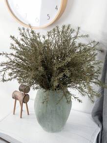 6/12 Pcs Artificial Potted Plants, 18.5 Inches Tall, Plastic Material, Fake Eucalyptus, Rosemary, Magnolia Stems, For Rustic Farmhouse Decor, Home Office Decoration, Christmas Accents, DIY Wreath Crafts, Shrub Trees Home Decor Christmas Decorations Room Decor - Green - View 3