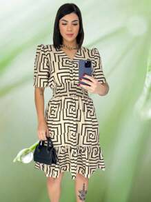 Women Dresses - 米色 - 查看 2