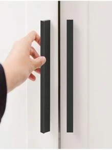 1把鋁合金衣櫃手柄,適用於衣櫥和櫥櫃,t型抽屜把手,金色和黑色