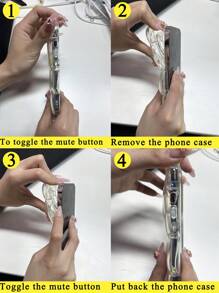 卡通熊设计防摔手机壳可爱防水防震防刮 - 無色 - 查看 3