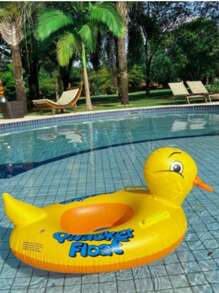 Modelo Pato Bóia De Natação Sentada 80CMX60CM/Característica Pneu Infantil /WJ70 - Amarelo - Visão 1