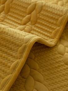 1pc Thick Plush Sofa Cushion Cover, Warm And Comfortable Simple Modern Dutch Velvet Sofa Cover For Autumn And Winter Home Decoration - Yellow - View 5