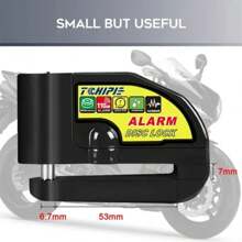 Disc Brake Lock Waterproof Anti-Theft Lock For Bicycle Motorcycle - Black - View 6