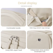 升級版旅行背包,適合飛機攜帶,防水面料,28升容量,適用於15.6英寸筆記本電腦,女性專用 - 杏色 - 查看 8