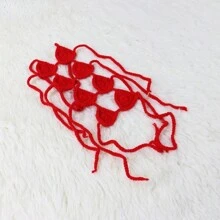 1 件趣味角色扮演猫咪比基尼性感宠物内衣猫咪胸罩万圣节服装宠物比基尼衣服派对服装万圣节万圣节服装 - 紅色 - 查看 2