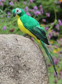 1 件 25 公分逼真鸚鵡花園裝飾創意草坪雕像動物鳥戶外花園派對道具裝飾 - 隨機顏色 - 查看 3