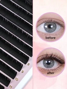Arison 0.07 捲c/d型易扇型睫毛,超柔軟自然綻放,1s自動盛花睫毛,適用於批發專業美容沙龍商店 - 黑色 - 查看 8
