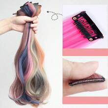 2入組流行街頭風格 Y2k 千禧世代 Kpop 表演髮條配件,適用於日常、舞台、比賽、攝影、沙灘 - 珊瑚粉 - 查看 2