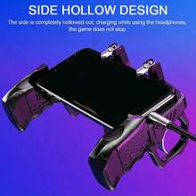Game Controller With Grip Trigger For Mobile Phone Games, With 2pcs Gaming Finger Sleeves - Multicolor - View 6
