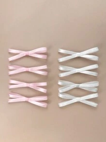8pcs Women's Multicolor Ballet Style Bow Hair Clips, Suitable For Daily Commute And Shopping - Multicolor - View 2