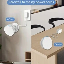 Wall Mount For  Echo Pop  Bracket Holder,Space-Saving,Perfect Cord Management,No Messy Wires Or Screws,Sturdy Voice Assistant Wall Mount,1 Pack - White - View 6