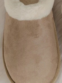Women's Autumn/Winter High-Top Plush Slippers With Thick Soles, Reinforced Toe, Indoor/Outdoor Non-Slip And Silent, Thermal Lined For Warmth