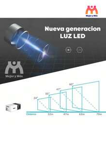 Mini proyector portátil LED 1080P HD Proyección de pantalla cine en casa vídeo + ¡Regalo!