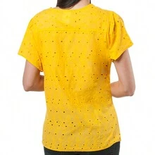 Blusa Curvy Talla Extra - Amarillo Mostaza - Ver 2