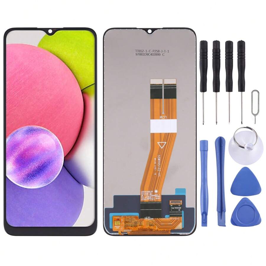 Oem 液晶螢幕與 Galaxy A03s 相容,搭配數位轉換器完整組裝 - 黑色 - 查看 1