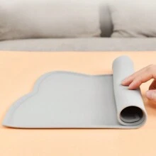 Thú cưng Món ăn Tấm lót - Không thấm nước Chó Mèo Tấm lót Đối với Món ăn Và Nước , Bát dành cho thú cưng Tấm lót Với , Chống trượt Thú cưng Món ăn Tấm lót , Silicone Tấm lót , Thú cưng Món ăn Đối với Sàn nhà 1 Miếng - Xám - Xem 4