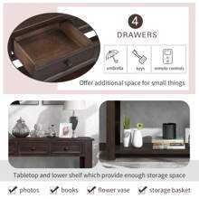 MERAX Console Table/Sofa Table With Storage Drawers And Bottom Shelf For Entryway Hallway(Espresso) - 濃縮咖啡 - 查看 2