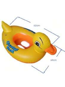 Modelo Pato Bóia De Natação Sentada 80CMX60CM/Característica Pneu Infantil /WJ70 - Amarelo - Visão 3