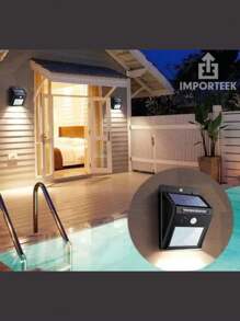 3pz Lampara Led Solar Reflector Exterior Jardin Sensor Luz