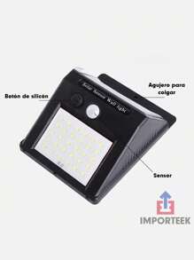 3pz Lampara Led Solar Reflector Exterior Jardin Sensor Luz