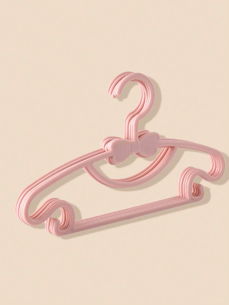 5pcs/set And 10pcs/set Solid Color Baby Clothes Hanger, Suitable For Daily Use - Pink - View 1