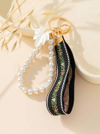 1 st mode pärldekorerad nyckelring med rem biltillbehör väskberlock ryggsäck för skolan pärla söt goth y2k halloween tillbehör lärare dag julklappsidéer väsktillbehör nyckelband med ID-hållare biltillbehör väskberlocker biltillbehör vän syster