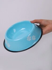 Supet 1pc Paw Print Pattern Pet Bowl For Indoor Use - Blue - View 2