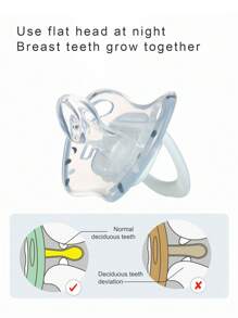 1入組嬰兒熊貓安撫奶嘴硅膠奶嘴,適用於0-6個月的嬰兒,有助於幫助嬰兒入睡 - 黑與白 - 查看 5