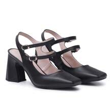 Women Heeled Sandals - 黑色 - 查看 4