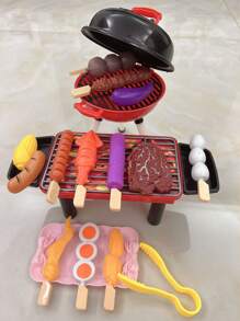 1個迷你廚房玩具套裝,包括燒烤配件和露營烹飪套裝,適用於復活節禮品籃、生日禮物、戶外和沙灘遊戲,適合男孩和女孩 - 彩色 - 查看 6