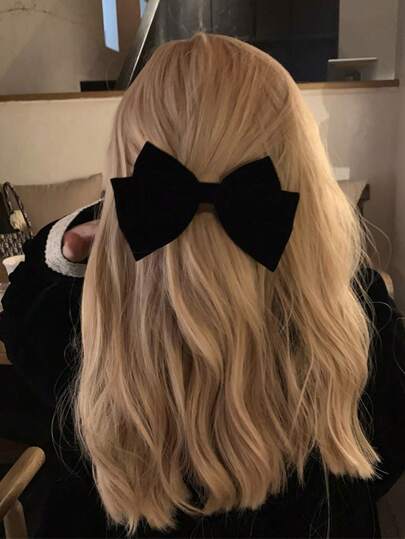 1 Stück schwarze Rose Schleifen-Haarklammer für Damen, geeignet für tägliches Haarstyling, Bekleidungsabstimmung und Accessoires süße Valentinstags-Accessoires, Haaraccessoires, Haarspangen