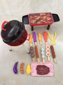 1個迷你廚房玩具套裝,包括燒烤配件和露營烹飪套裝,適用於復活節禮品籃、生日禮物、戶外和沙灘遊戲,適合男孩和女孩 - 彩色 - 查看 2