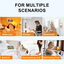 Waterproof Phone Case For Shower, Slouchy Phone Holder With Suction Cup For Bathroom, Wall-Mountable For Watching Tv, Using Toilet Or Taking Shower - White - View 7