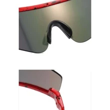 Nuevo estilo de gafas deportivas de una sola pieza con montura para hombres para deportes y ciclismo - Blanco - Ver 5