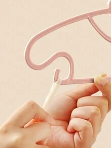 5pcs/set And 10pcs/set Solid Color Baby Clothes Hanger, Suitable For Daily Use - Pink - View 4