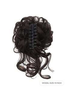 黑棕色“亂搞香蕉”頭飾,鉗子夾可固定捲曲的頭髮,長度適中, 1個珍珠包頭發夾,適用於女性 - Black-brown - 查看 4