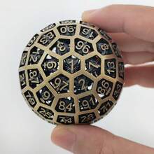 1pc Metal Hollow D100 Dice For Rpg Tabletop Board Games Accessories - Bronze - View 5
