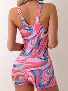 新款優雅時尚休閒保守女士泳衣, 肩帶設計,能夠遮蓋腹部, 瘦身效果,非常適合度假海灘和潛水