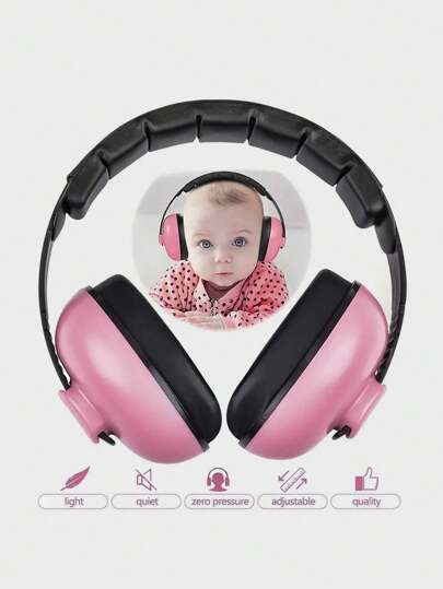 1pc Pink Ear Protection & Noise Reduction Earmuff For Baby Aged 3 Months To 2 Years, Suitable For Halloween, Christmas, Thanksgiving Gifts