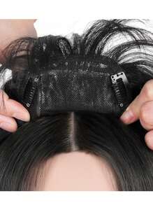 Hair Toppers for Women with Thinning Hair Hair Topper 12inch/14inch Clip in Hair Toppers Hair Topper with Bangs Wiglets Hair Topper for Daily Use golden Synthetic short hair - Gold - View 9