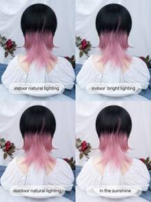 alicegarden 1 sợi tóc thẳng chịu nhiệt tổng hợp nhiều màu, dài 12 inch, Tóc giả ngắn có tóc mái, được làm từ sợi, thích hợp sử dụng hàng ngày, sợi tóc giả tự nhiên và chân thực. - Nhiều màu - Xem 6