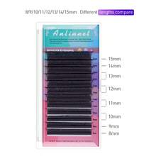 anlinnet Lông mi giả riêng lẻ 12 hàng, Lông mi C/D Curl 8 ~ 15mm Ghép thủ công Hình dạng YY Lông mi riêng lẻ, Nối mi lâu dài dành cho chuyên gia ghép lông mi giả - màu đen - Xem 11