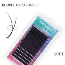 anlinnet Lông mi giả riêng lẻ 12 hàng, Lông mi C/D Curl 8 ~ 15mm Ghép thủ công Hình dạng YY Lông mi riêng lẻ, Nối mi lâu dài dành cho chuyên gia ghép lông mi giả - màu đen - Xem 9