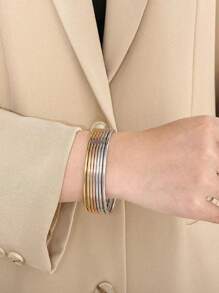 Stainless Steel Weekly Bracelet - Multicolor - View 1