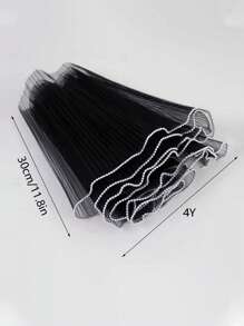 28*412公分黑色珍珠波紋紗布材料,花禮、花束包裝材料,有皺珍珠波紋紗布