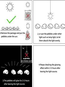 500入組3cm-5cm人造樹脂夜光石,可充電的螢光石礫石,用於魚缸水族館的裝飾性發光石頭,室外裝飾,花園,小徑,車道,水族館的裝飾 - 藍色 - 查看 5