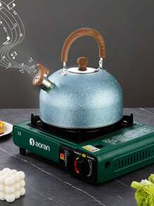 QIYINGFA 1pc (2/3/4l) Stainless Steel Whistling Kettle Portable Household Camping Teapot - Royal Blue - View 1