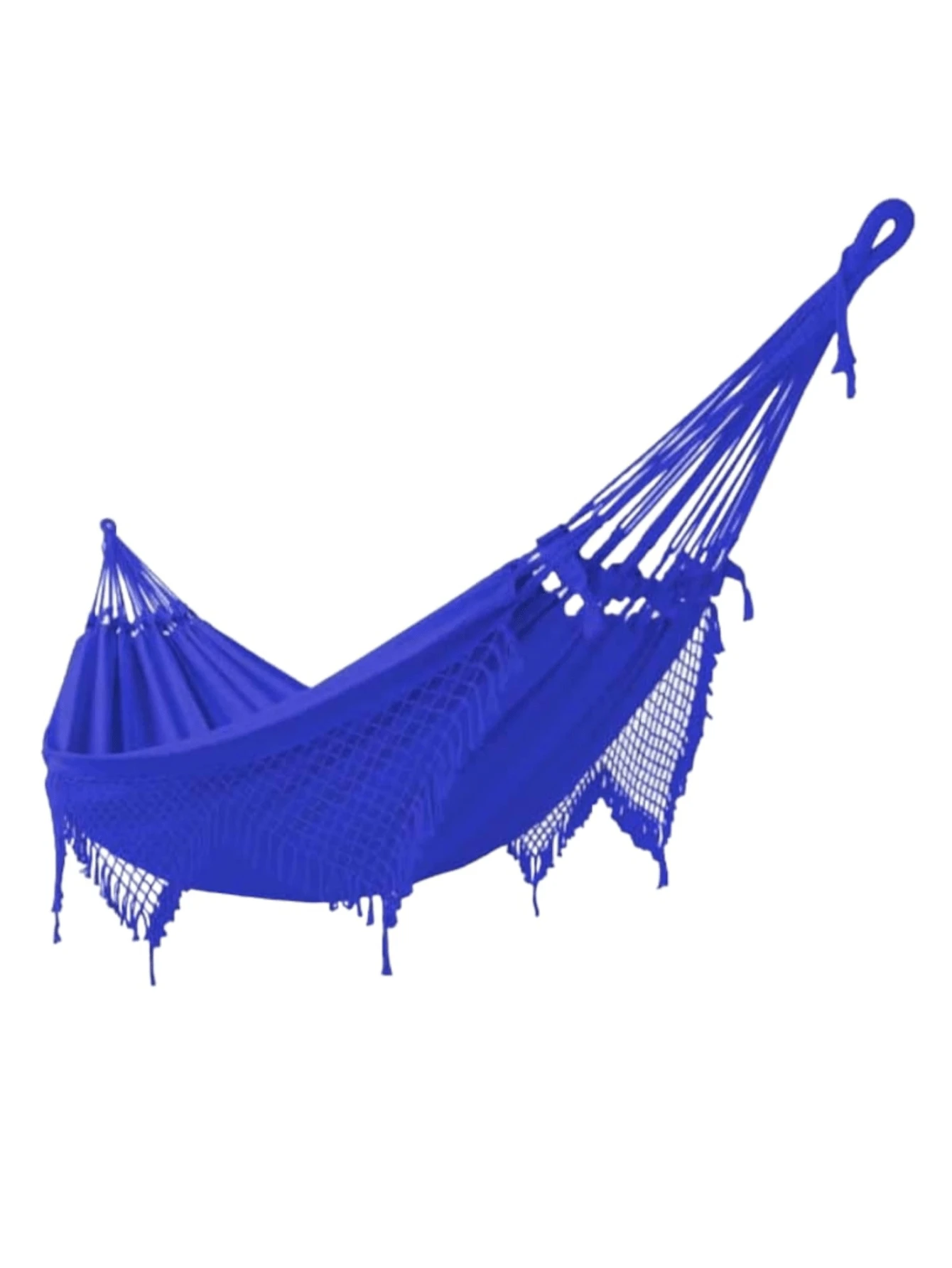 Redes De Descanso Casal Balanço De Dormir Super Resistente Artesanal - Azul - Visão 1