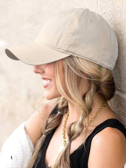 男女通用复古水洗无结构棒球帽可调节爸爸帽